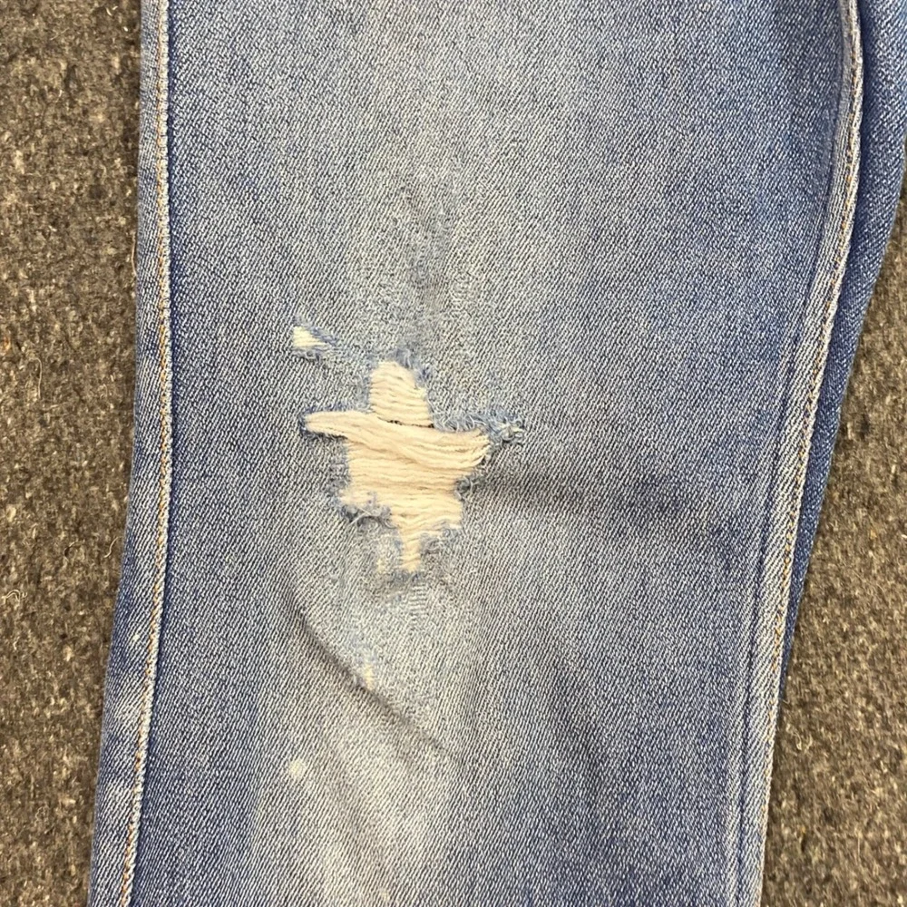 Levi Strauss Jeans Sz 32 Mens Blue Grunge Distressed Skater Straight Leg Vintage